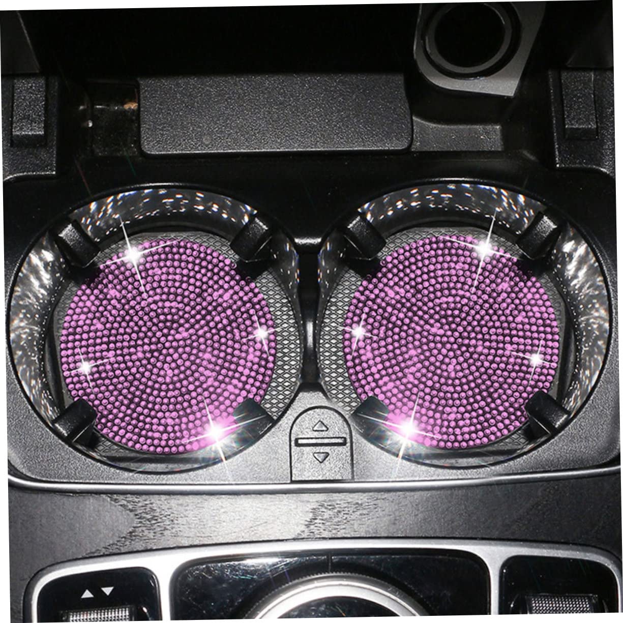 Sottobicchieri Auto Con Strass - Set Da 2 Universali Antiscivolo Per Portabicchieri - Foto 9
