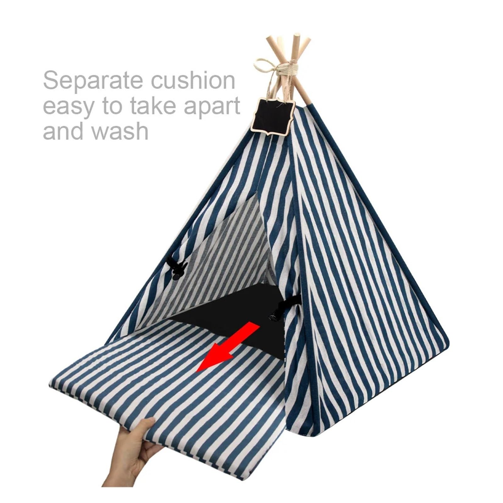 Tente pour Chien Tente for Animaux de Compagnie, lit for Chat, tipi Portable for Chien et Chat, Niche d'intérieur et d'extérieur for Chiots et Chatons Doux et léger(Gray)