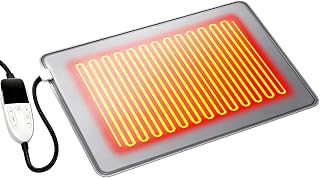 Electric Heated Pet Pad for Cats & Dogs - Adjustable Temperature Heating Ma | 13.77x19.68 Inch (35x50cm) Versatile Crate Size, PTFE Waterproof Construction (600g Weight), Adjustable Temperature C