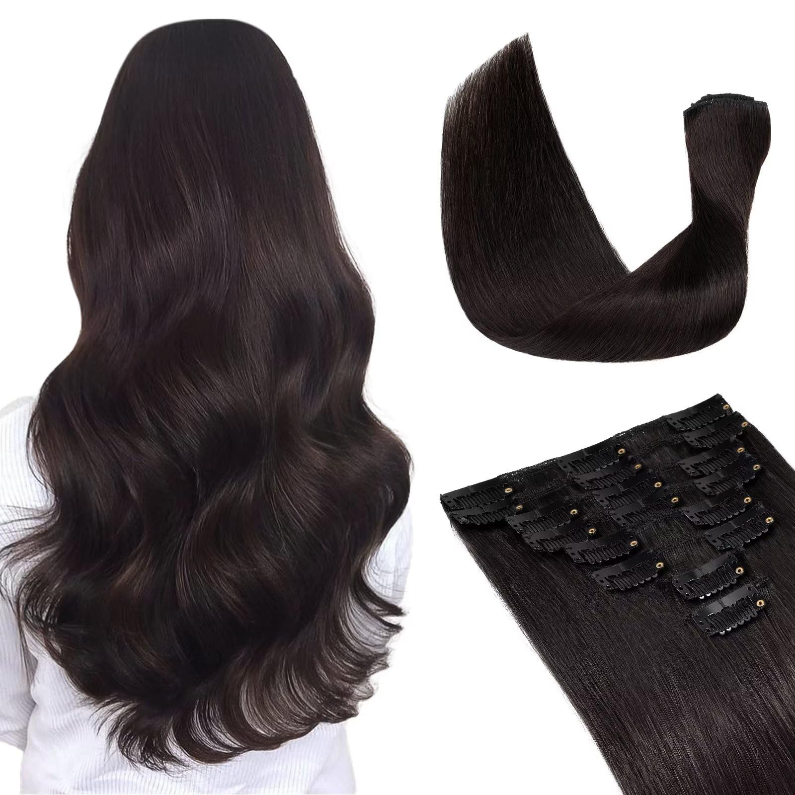 #clipin #Hairextension #Milwaukee Tess #Wig #Shop GHSOHS Wigs Human Hair Hairpieces Natural Clip in Extensions  main image 2