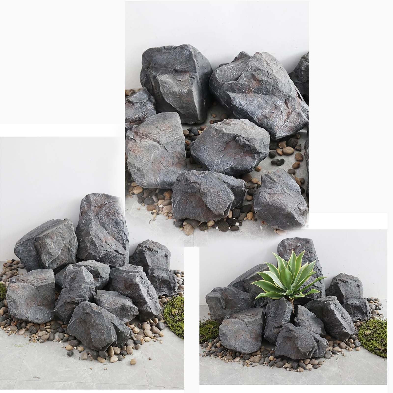 Amazon.co.jp: 屋外用の自然な人工矢印岩装飾品：庭、芝生、風景