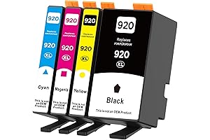 Premium Quality HP 920XL Ink Cartridges Replacement 4-Pack for HP Officejet 6500A...