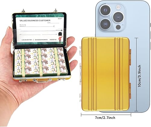 Miniatura 4 de Caja de dinero para regalo en efectivo, regalos de cumpleaños, regalo de boda, vales de regalo Embalaje hecho de aluminio con cierre a presión Los