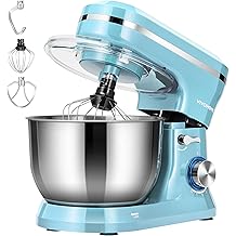 VIVOHOME 4.75 Quart Stand Mixer, 8 Speed Kitchen Electric Food Mixer, Household Stand Mixer for Baking, Cake, Bread with Beater, Dough Hook, Wire Whip and Egg Separator, Blue