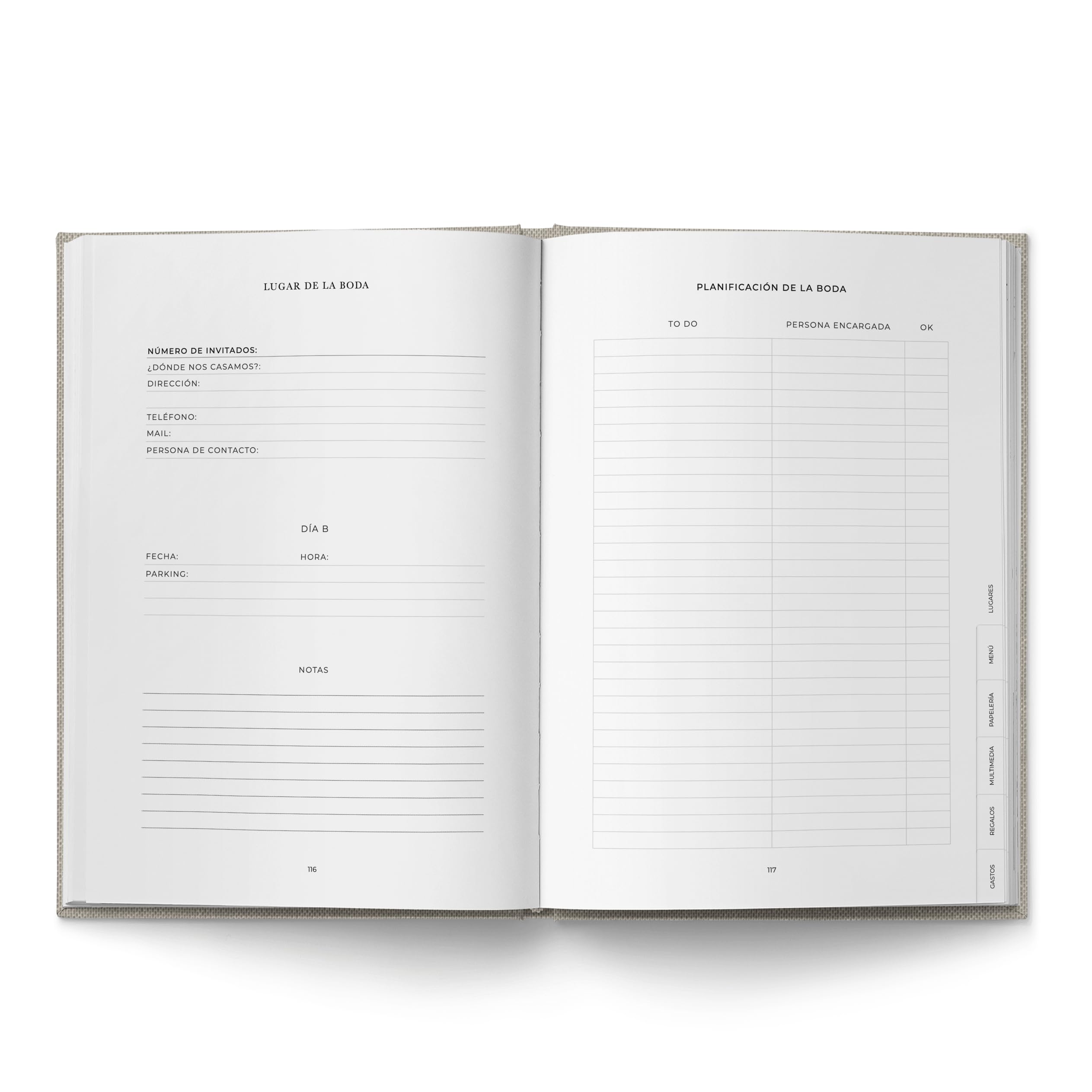 Agenda de Boda “Sí, Quiero” | Wedding Planner con 12 pestañas | Check-lists novia, novio, invitados, presupuesto y proveedores | Cronograma 12 meses | 184 pág. papel premium 120 g