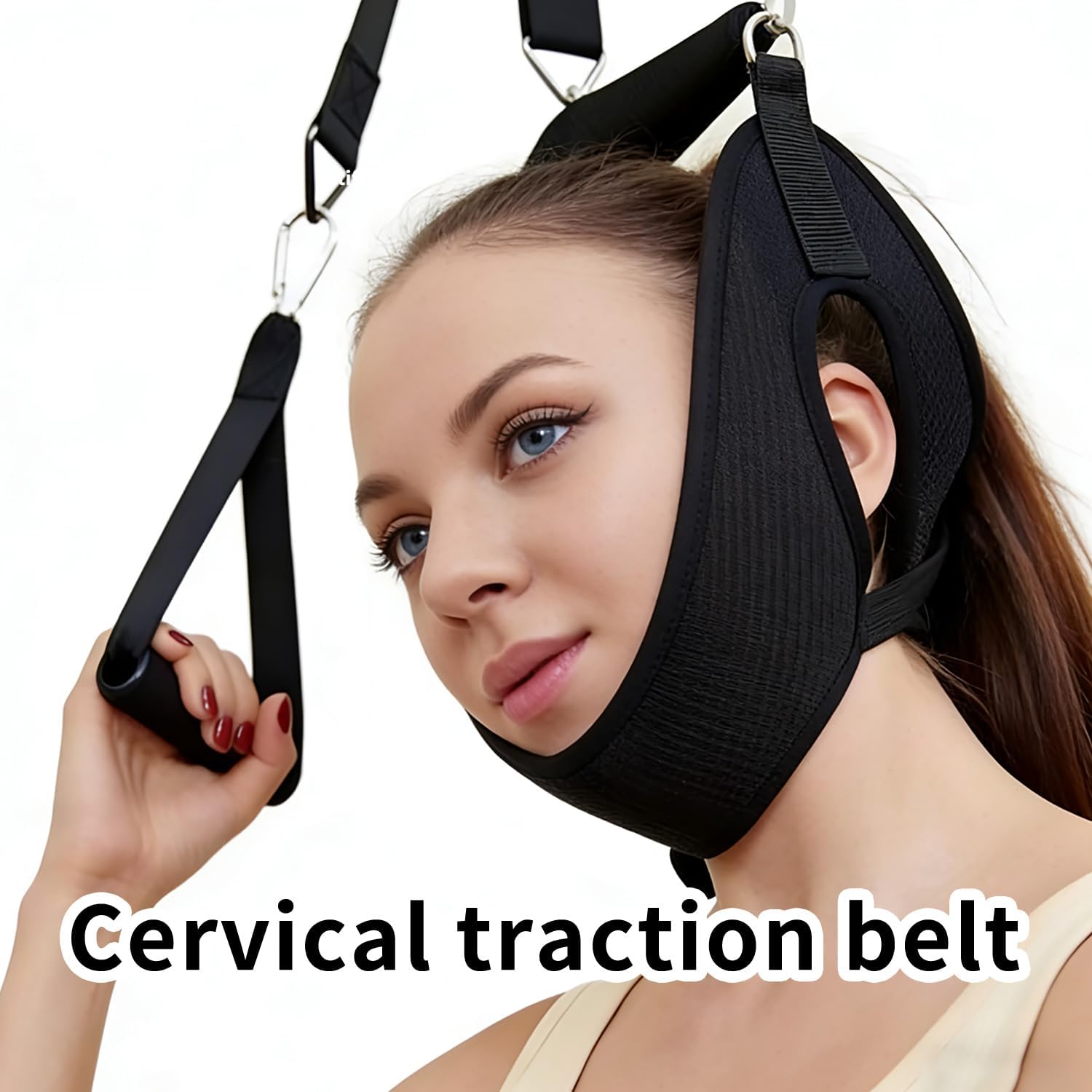 Cervical Neck Traction Device Over-The-Door, No Need for Handheld or Water Bag Portable Neck Stretcher,Effective Home Physical Therapy for Neck Pain Relief, 10 Adjustable Tension Levels
