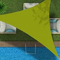Vista 26 de Toldo triangular de bloqueo UV, toldo impermeable para jardín al aire libre para patio con kit de herrajes de acero inoxidable 304, gris, 6.5 x 6.5