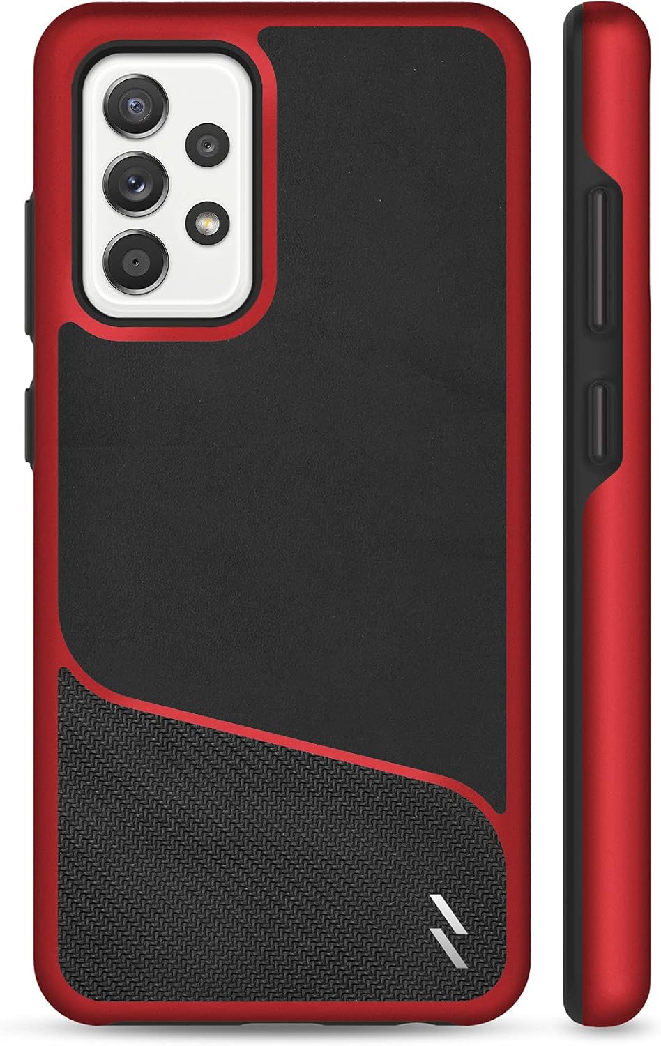ZIZO Division Series for Galaxy A52 5G Case - Sleek Modern Protection - Black & Red