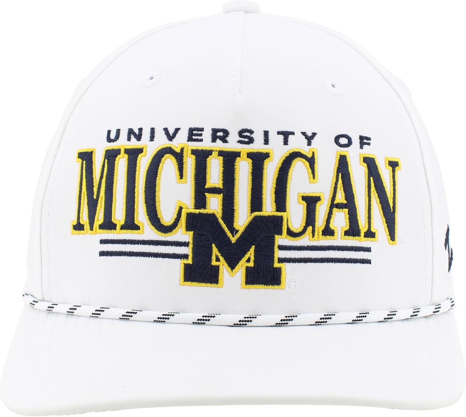 ZHATS NCAA Unisex-Adult NCAA Officially Licensed Rope Hat Snapback Performance Regalia White