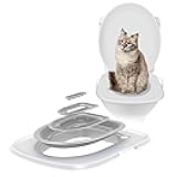 Leopacat Cat Toilet Training Kit, Toilet Training for Cats,Professional Cat Urinal Reusable Kit System Trainer Seat Tool Pet Cleaning Most Toilets with Extra Tray Environment