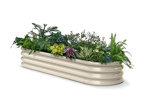 Galvanized Raised Garden Bed 6x2x1ft - 12" Tall Metal Planter