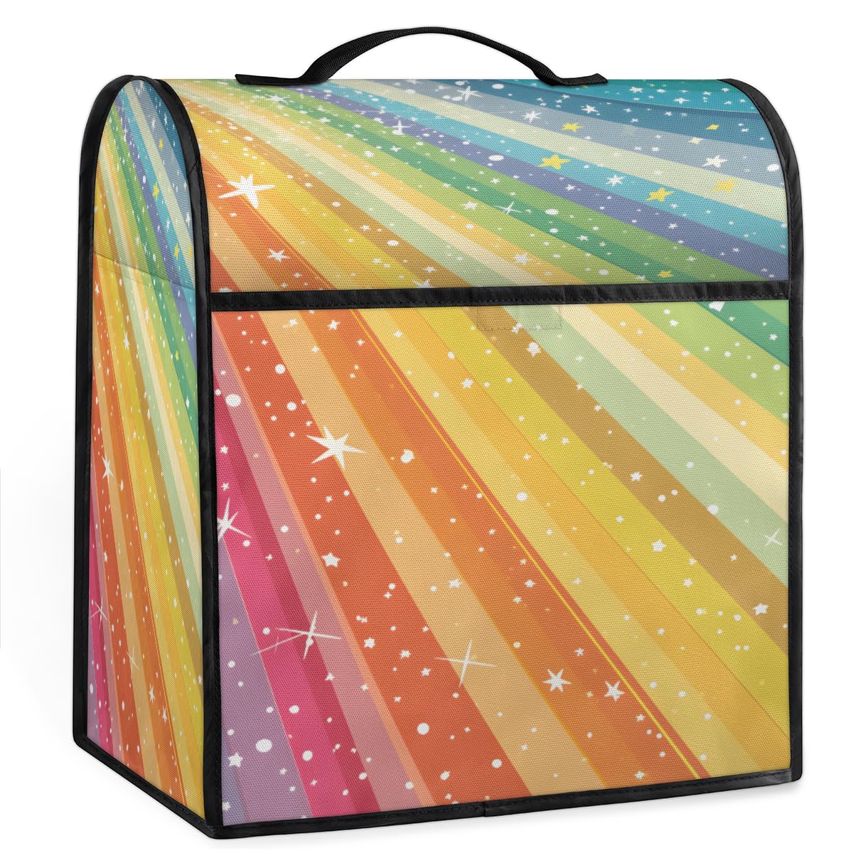 Coffee Maker Cover Star Rainbow Kitchen Appliance Covers Small Appliance Covers Blender Cover Juicer Cover Dust Covers for Kitchen Appliances with Top Handle and Pockets,Washable,C881