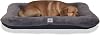 Jungolica Sally Kedi ve Köpek Yatağı Koyu Gri Antrasit Orta 70X85X11 cm,%100 Su Geçirmez Alezli, Çift Taraflı Dört Mevsim, Çıkarılabilir Yıkanabilir Minder, Konforlu Pet Yatağı (LARGE)