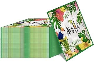 UgyDuky 100Pcs Tropical Party Napkins Aloha Party Napkins Hawaiian Party Tissue Paper Summer Flower Dinner Paper Napkins Guest Napkins Disposable Hand Towels for Hawaiian Tropical Luau Party Decor (A)