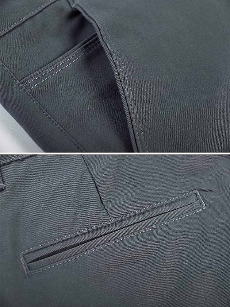OCHENTA Mens Tapered Flat Front Casual Dress Pants, Chinos Pants Men
