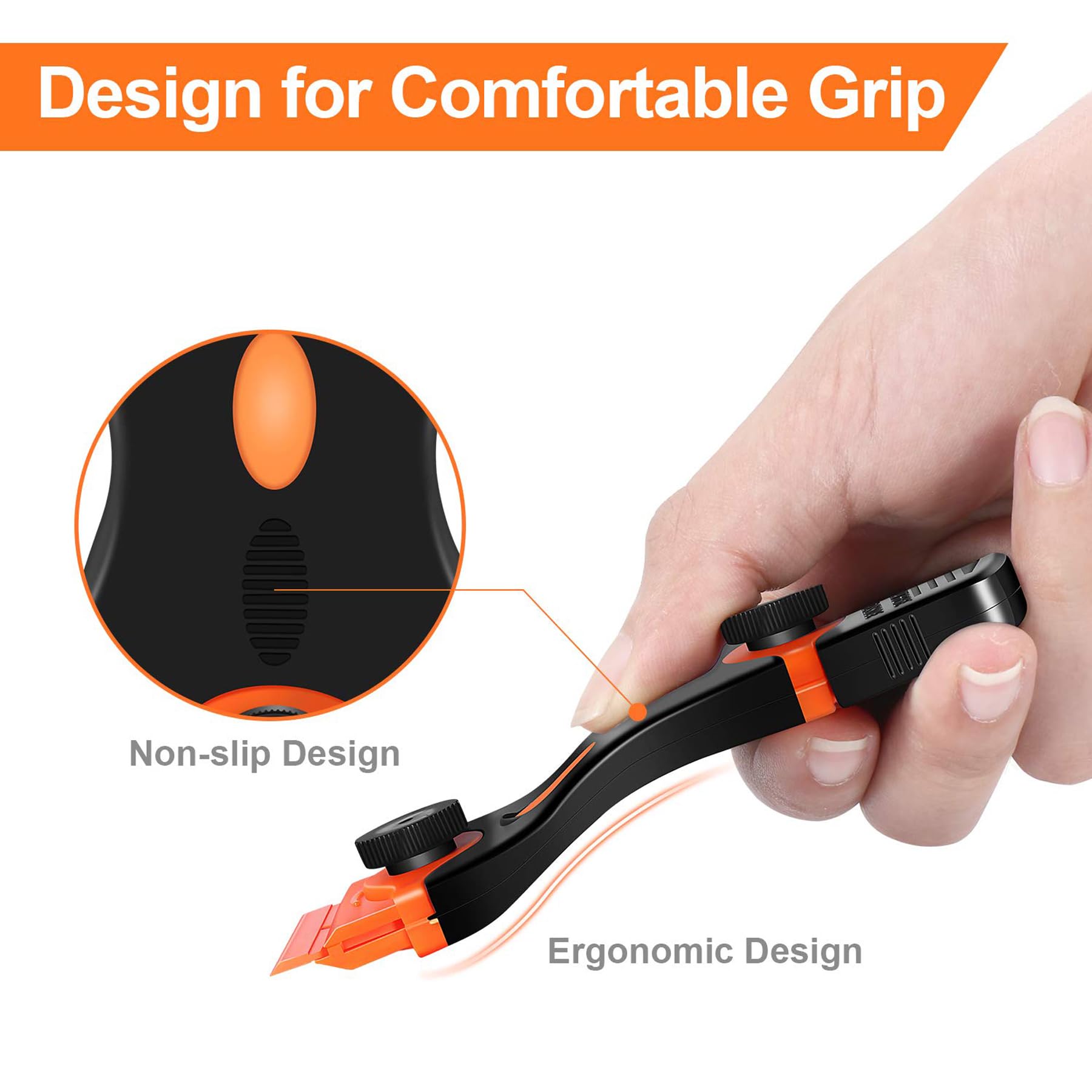 Ehdis Grattoir Rasoir En Plastique De 3,8 Cm Avec 10 Lames