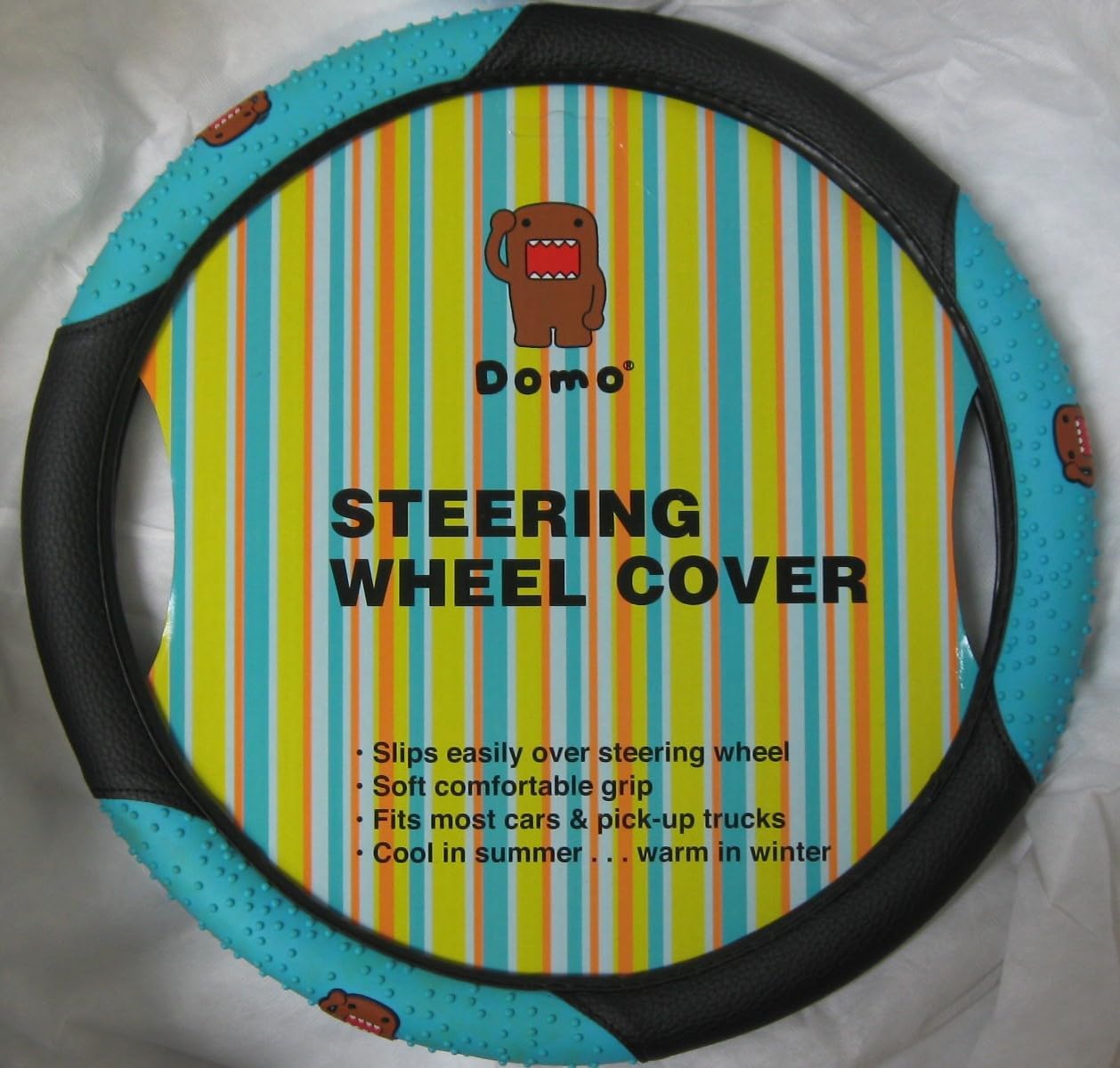 Domo PVC Steering Wheel Cover Pink Color Licensed Product Kun Japanese Car Van Auto
