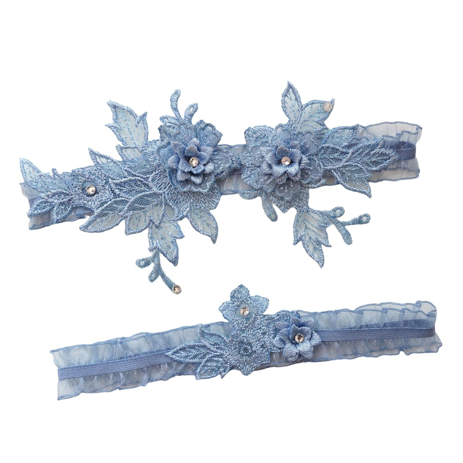 CLUB BOLLYWOOD®2X Bridal Garter Wedding Garter Leg Garters for Party Birthday Anniversary|Clothing, Shoes & Accessories | Wedding & Formal Occasion |1 Set Lace Garters(Main Garter + Vice Garter)-image-14