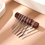 17pcs Large Eye Sewing Needles Kit, Include Curved Tapestry Needle & Straight Blunt Needle Sharp Large-Eye Hand Knitting Needles with Wooden Case for Crochet Projects