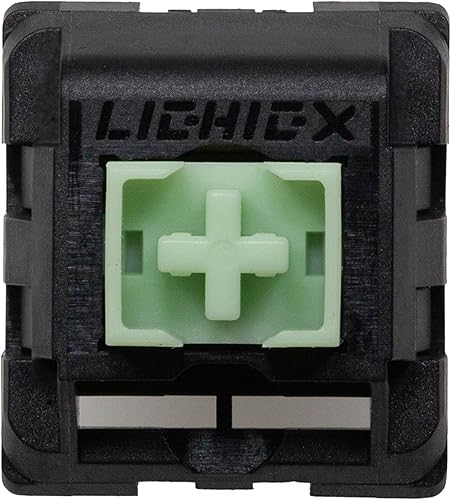 Miniatura 4 de LICHIC XCJZ Cyan Wasabi V2 Switch 1.94 oz SMD Lineal Qingjie Interruptores para teclado mecánico MX Stem 5pin Nylon MPA C5G POM 1.48 oz PA