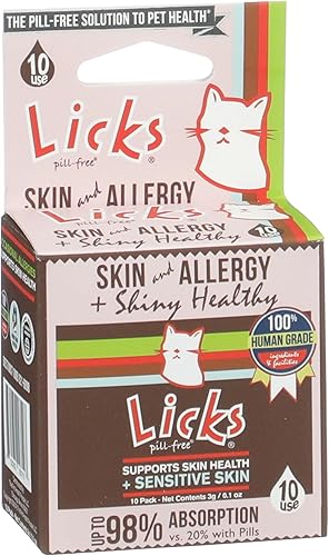Licks - Alergia de gato - Piel de gato y alergia - LiquiPaks - 10 Uso