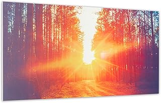 KLARSTEIN Wonderwall Air Art Infinite - Pannello Radiante a Infrarossi, Quadro, Silenzioso, a Parete, OpenWindow Detection, 120x60cm, Senza Telaio, 720 W, 14 m², Design: Sentiero nel Bosco