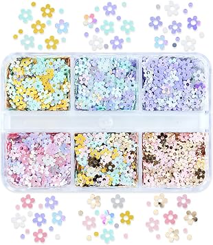 Shiny Flower Glitter Resin Fillings Micro Flakes Sequins Epoxy Resin Mold Fillers for DIYJewelry Making Nail Art Decors