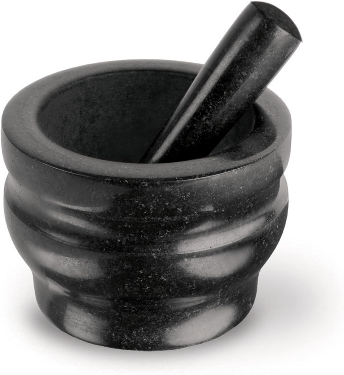 COLE & MASON Granite Mortar and Pestle, 5.5-Inch, Black