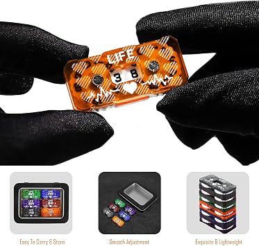 MTG Life Counter 2 Digits with Metal Box Health Tracker Life Counter for Collector Card Game D&D RPG CCG TCG Desktop Board Game Magic Card Game Accessories 6 Pcs