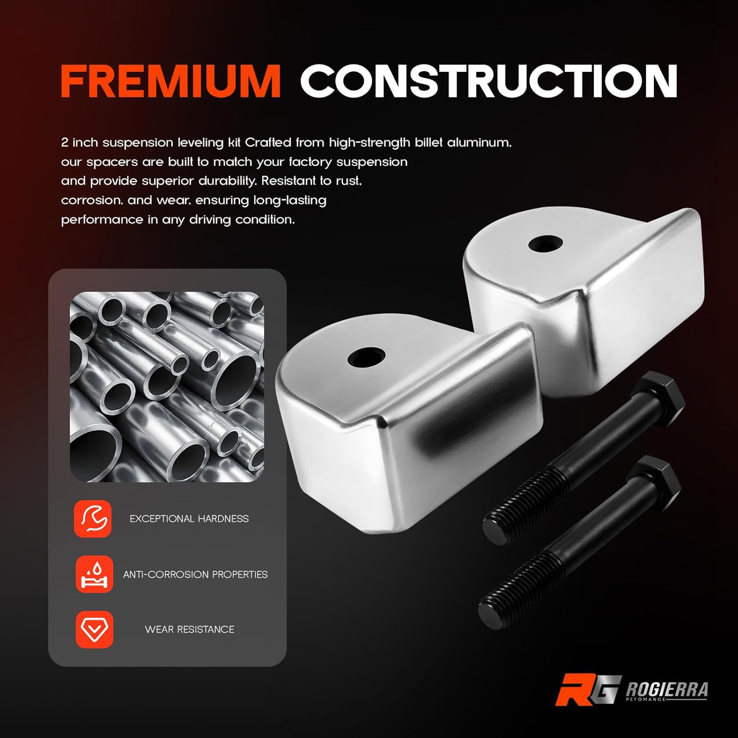 2-Inch Suspension Leveling Kit for Ford F250 F350 Super Duty 4WD 2005-2025,Lift the Front of Your Truck by a True 2"