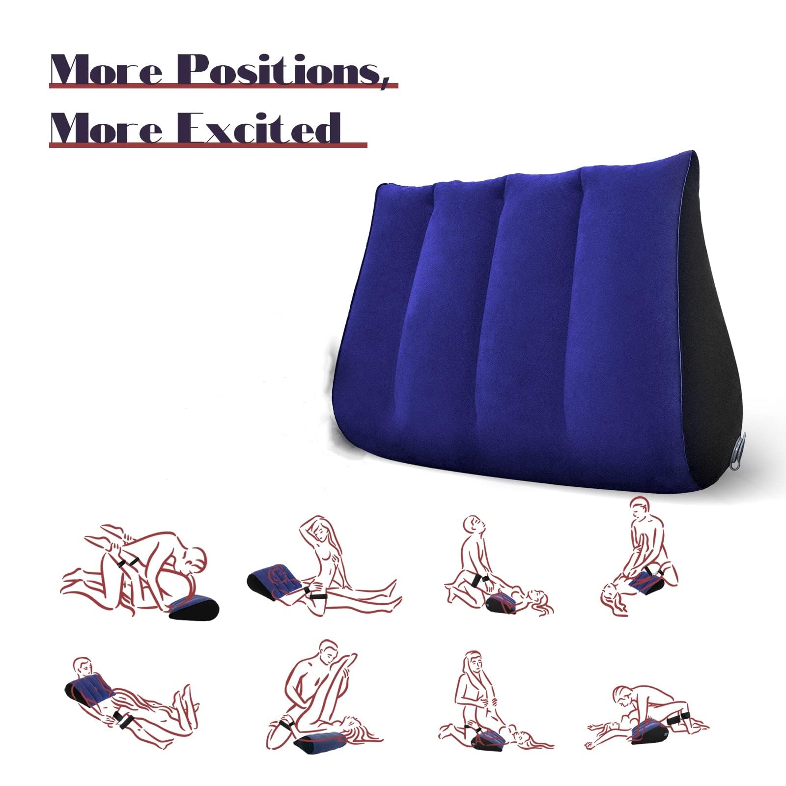 Coussin Gonflable Multifonctionnel avec Sangle réglable - Idéal pour Un Soutien Confortable et Une Interaction créative-B201