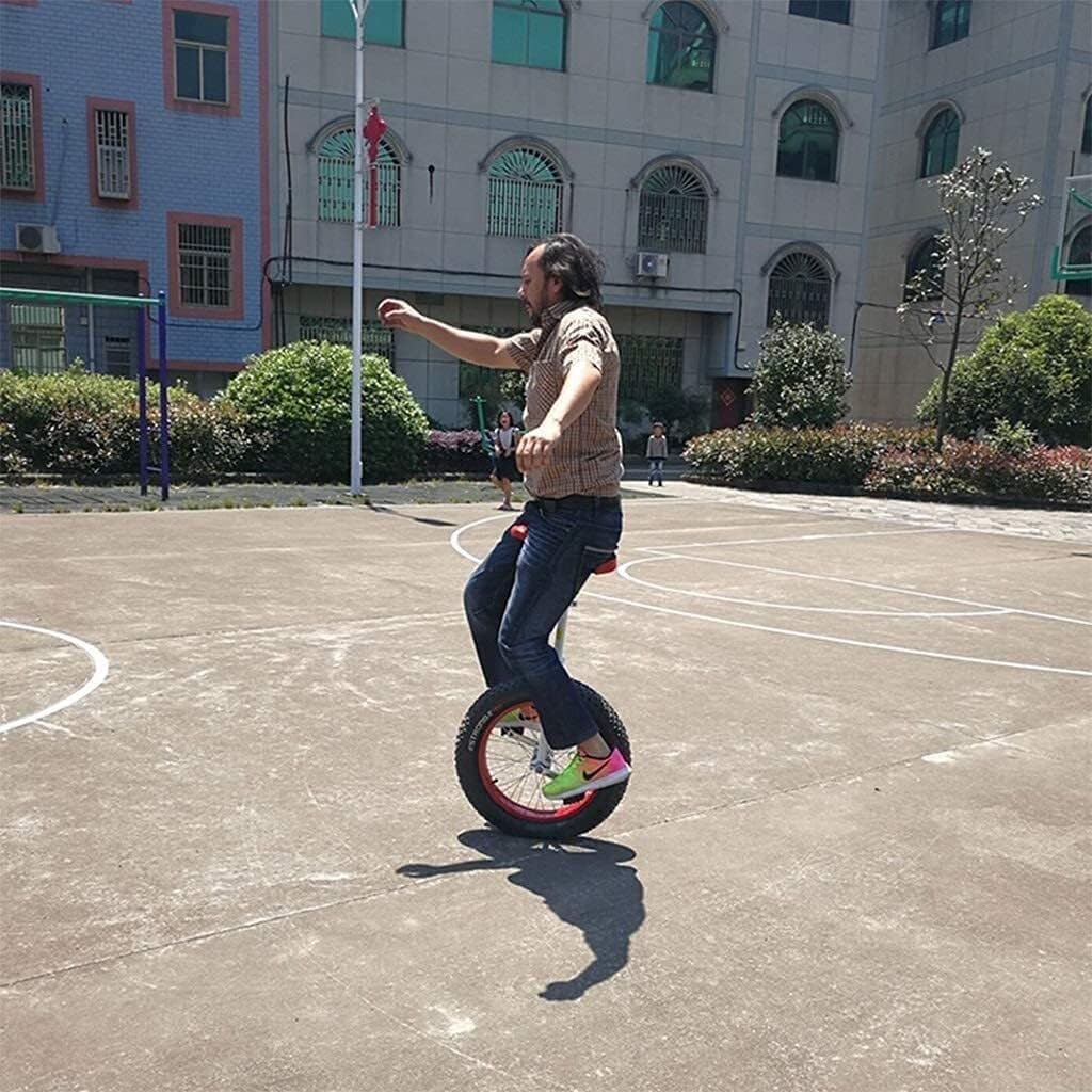 MDybf 20 Inch Wheeled Outdoor Unicycle with Adjustable Seats for Exercise, Comfortable Saddle Style Unicycle, Balanced Cycling