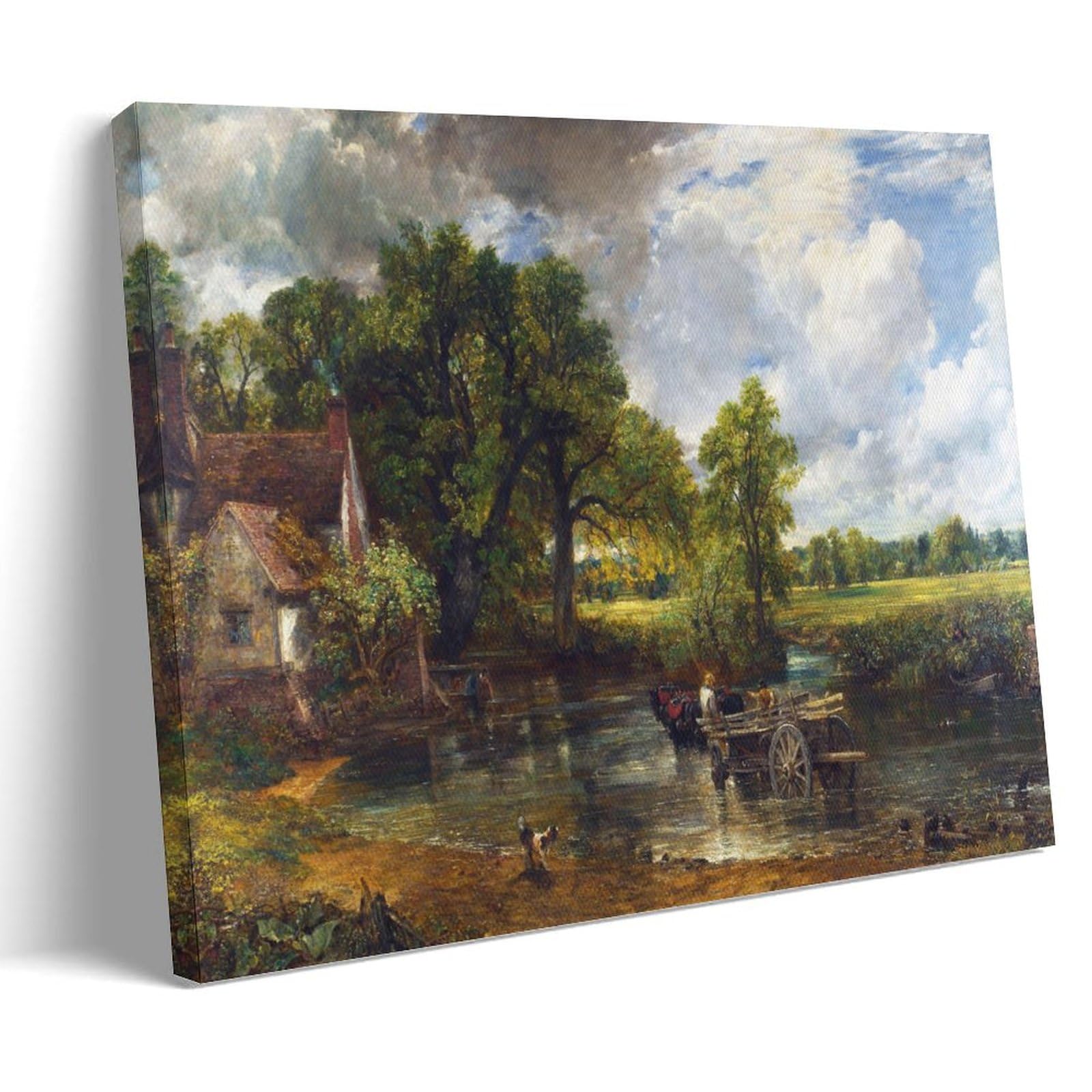 Decter Frame-Style John Constable Painters' Works「The Hay Wain」Printed Canvas Poster Painting On Canvas Wall Art Scroll Picture Print Living Room Walls Decor Homes 08X12inch(20X30cm)