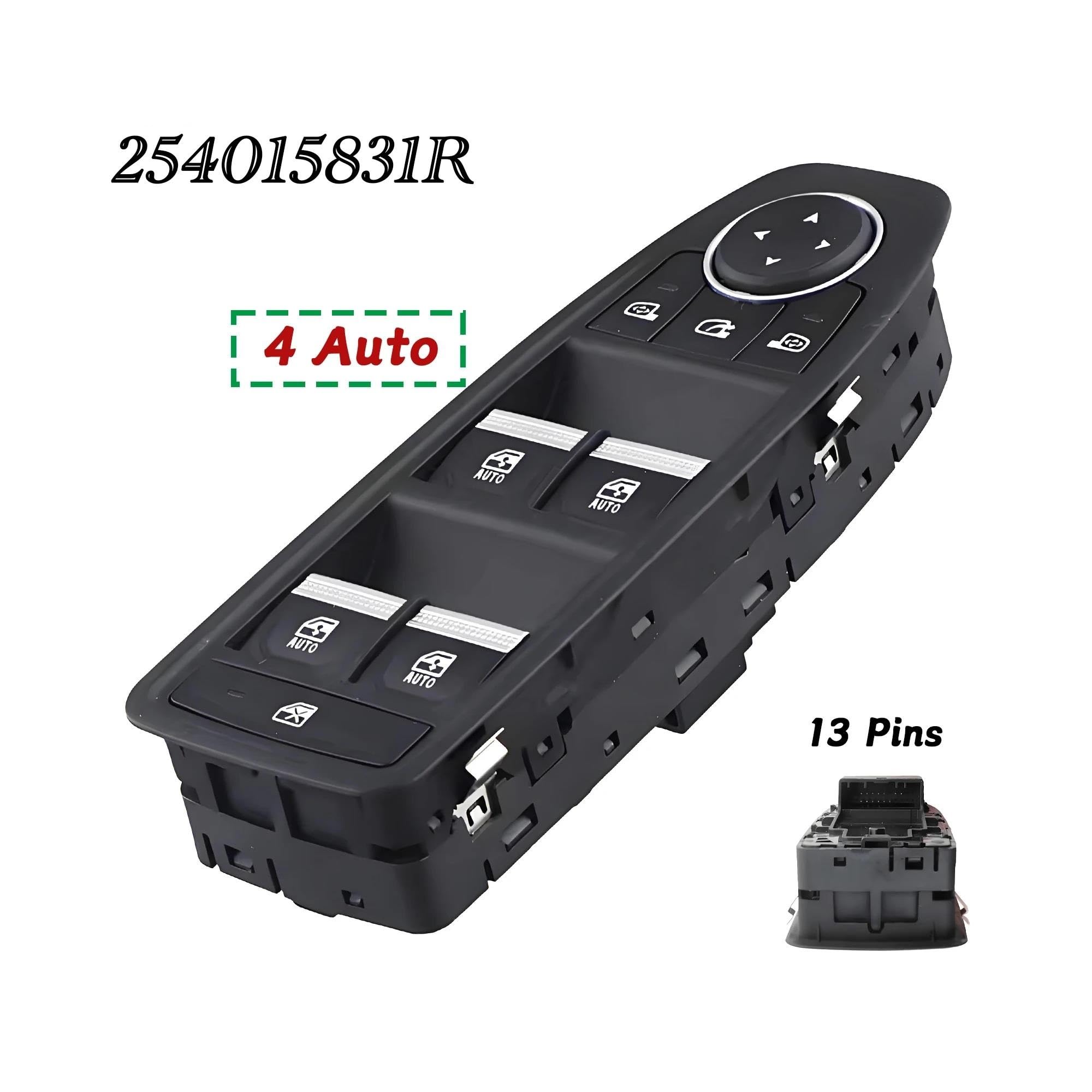 Per R&enault per Clio per Captur 2 2019-2021 Interruttore Elettrico Alzacristalli 25401-5831R 254107001R 254107080R 13 Pin