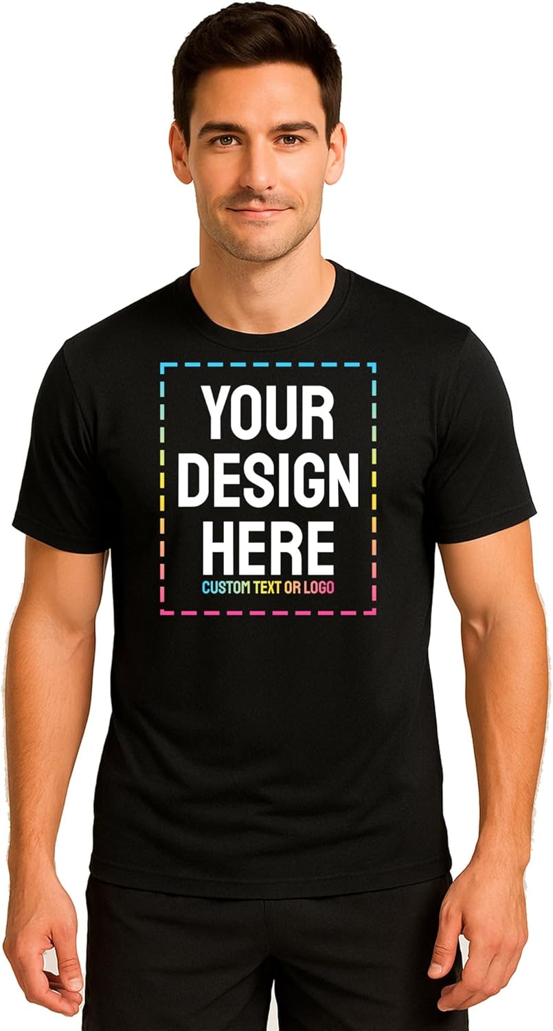 Custom Dry Fit T-Shirts – Moisture-Wicking Short Sleeve Performance Shirt for Men Women Gym Running Workout Sports