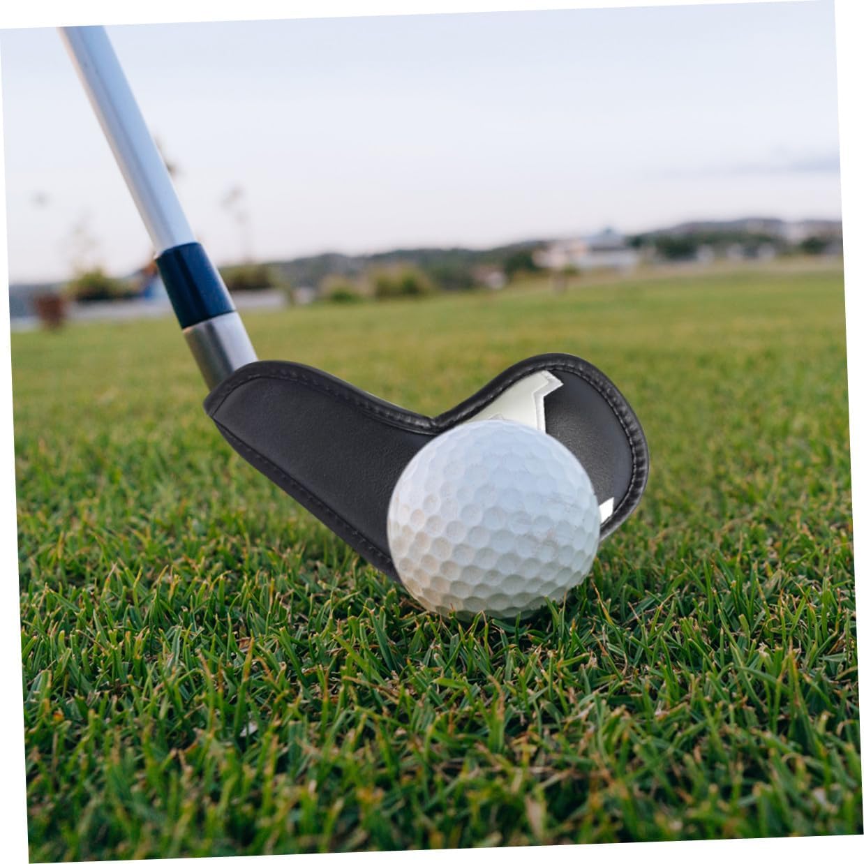 10pcs Golf Club Covers Pu Putter Covers Professional Mallet Club Equipment Black Sleeve for Golfers