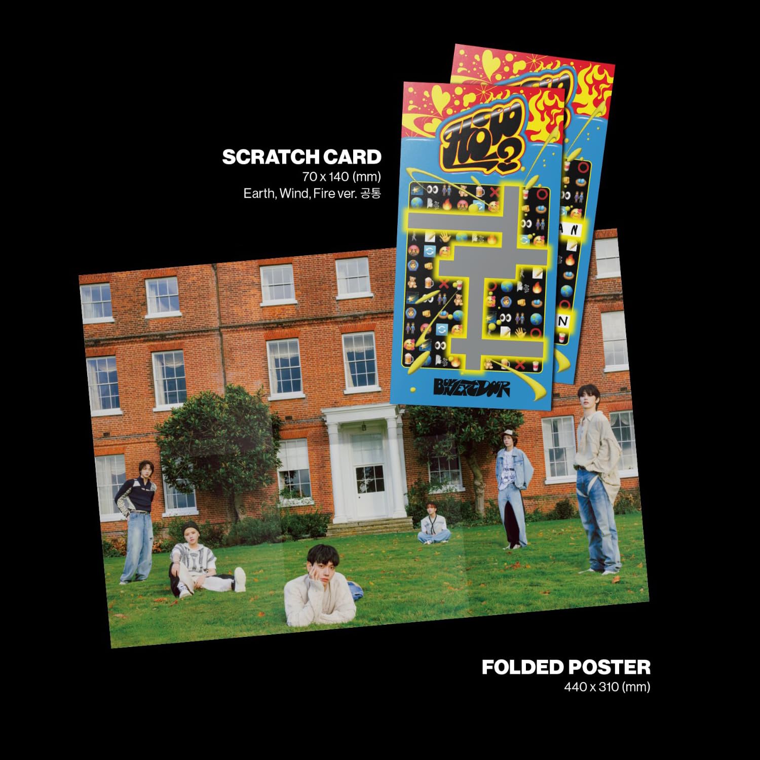 BOYNEXTDOOR - 2nd EP [HOW?] (Wind Ver.) Photo R + Photocard + Meme Card + 4-Cut Photo + Post Card + Scratch Card + Folded Poster + 3 Extra Photocards