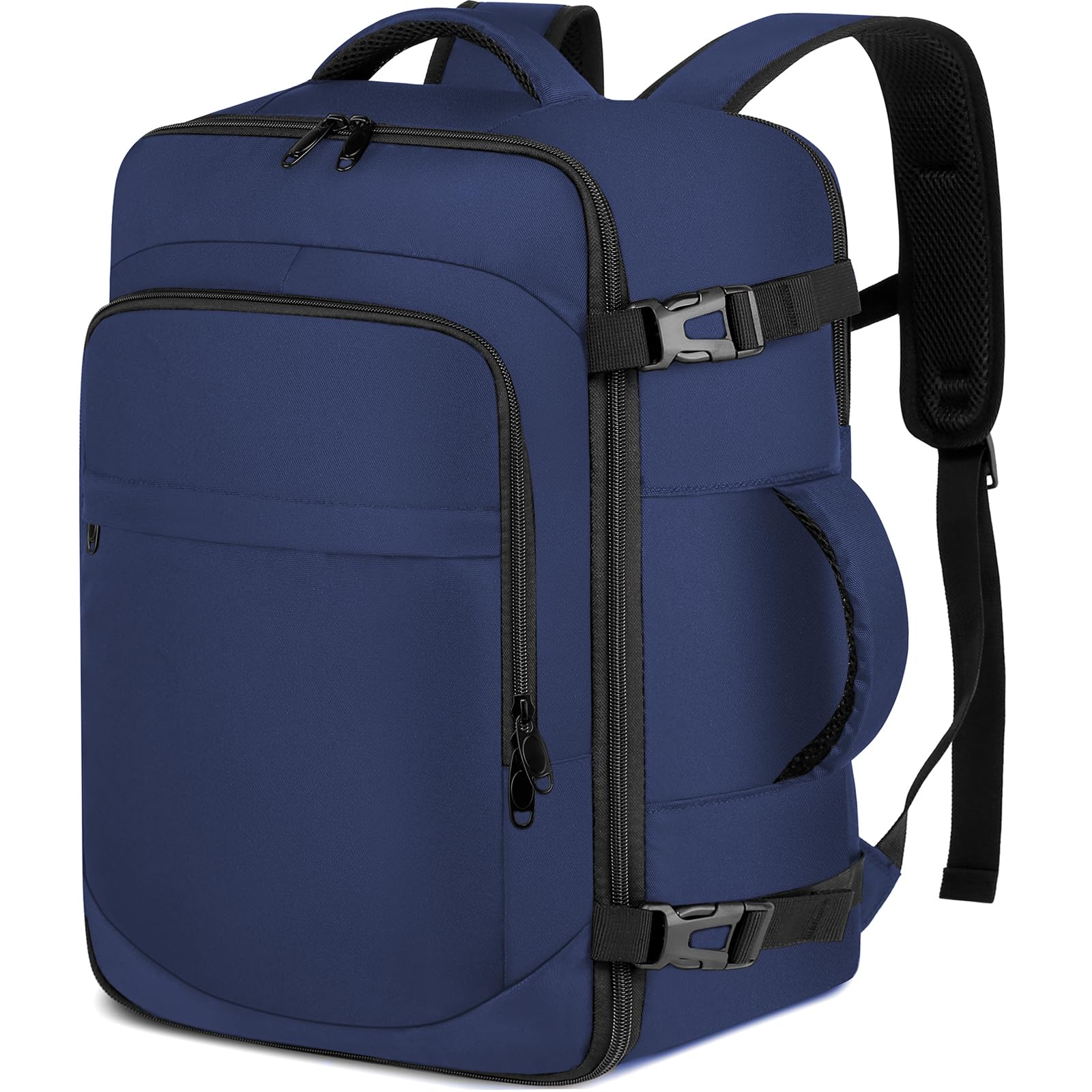 Handgepäck Rucksack Handgepäck Rucksack für Flugzeug Klein Reiserucksack Unter Sitz Handgepäck Tasche für Weekender Kurze Tirp für Herren und Damen,Schwarz