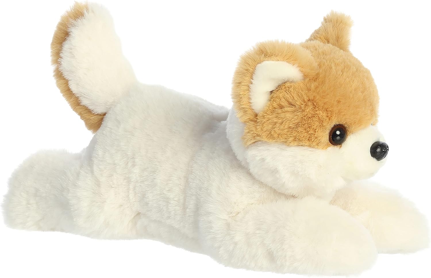 Aurora® Adorable Flopsie™ Peanut Pom Pup™ Stuffed Animal - Playful Ease - Timeless Companions - White 12 Inches