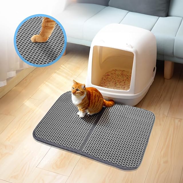 Foto 5 de 8 de Nobleza- Alfombra para Gatos,Estera Arena Gatos, Antideslizante Estera Arena Gatos, Plegable Cat Litter Mat