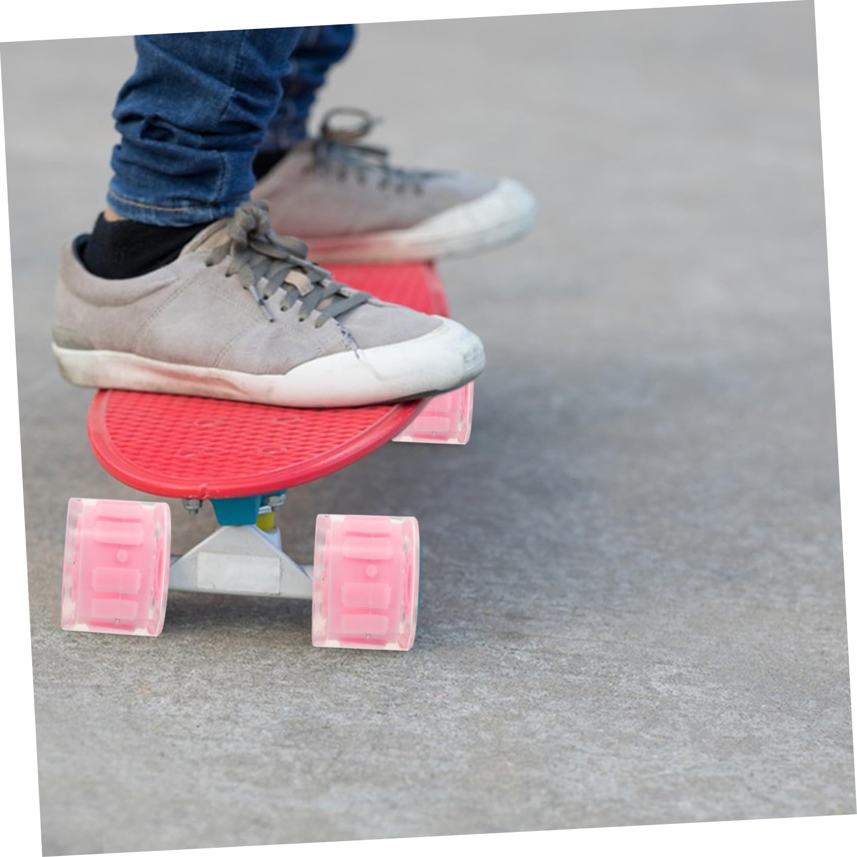 Didiseaon Ruedas de Longboard Luces Intermitentes 4piezas Rosa PU