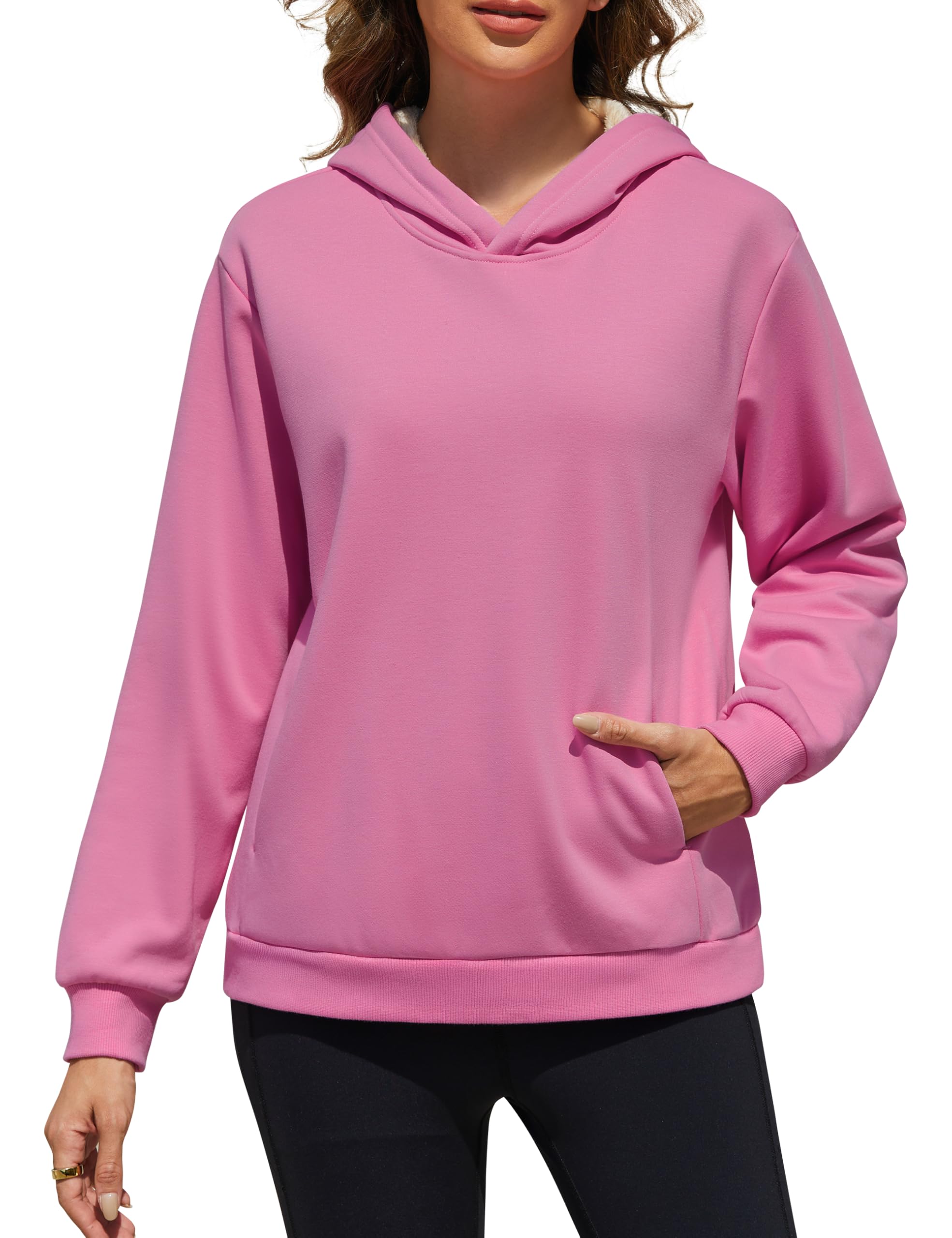 MAGCOMSEN Pullover Damen Sweatshirt Hoodie Kapuzenpullover Fleece Langarm