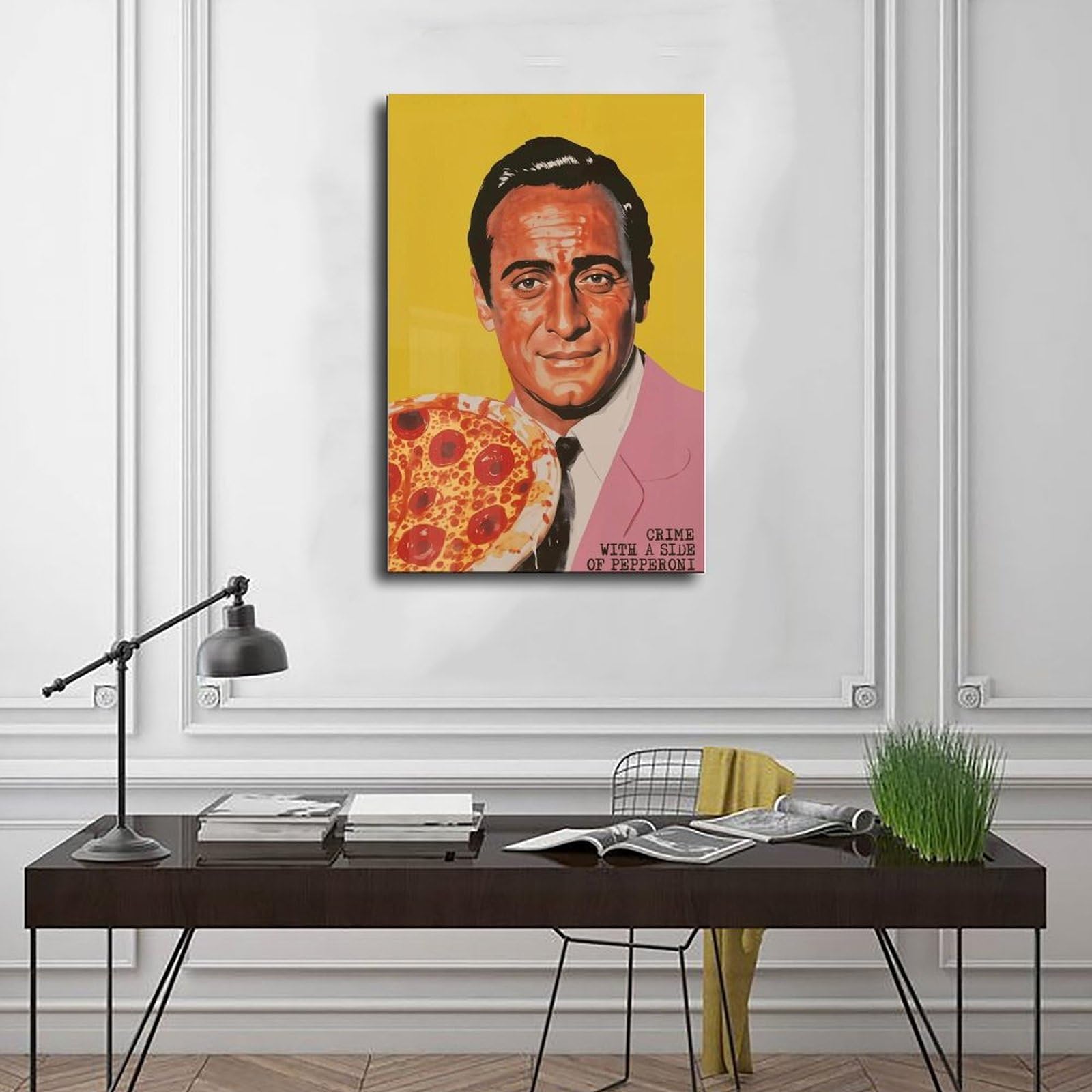 Leinwandposter "Pizza Food" im Retro-Stil der 60er Jahre, Schlafzimmer, Dekoration, Landschaft, Büro, Raumdekoration, Geschenk, 50 x 75 cm