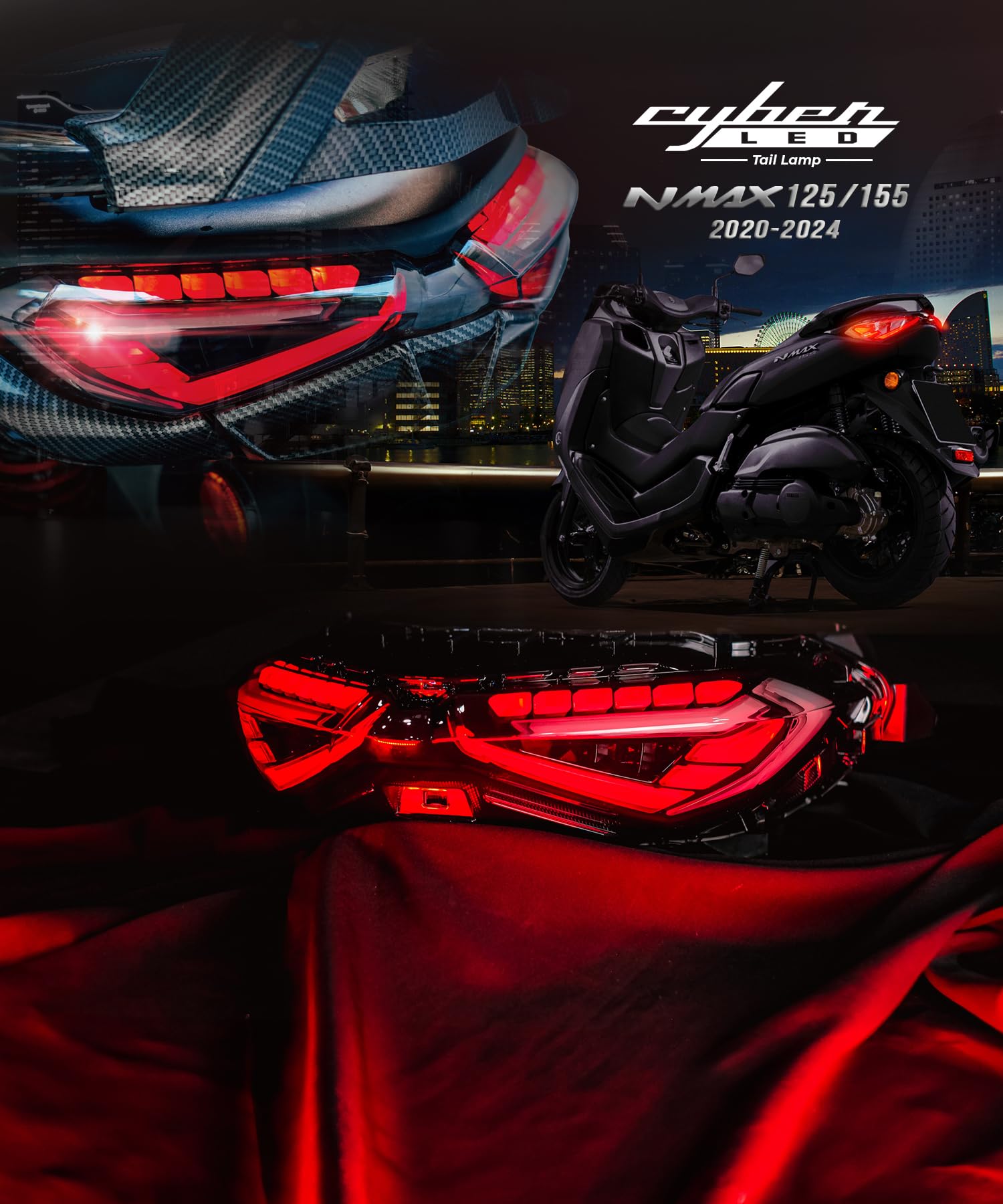 Amazon.co.jp: CyberLED(Cyber LED) NMAX 155 Tail Lamp Custom LED