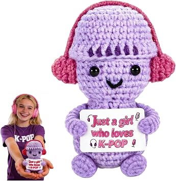 Kpop Dolls, College Essentials for Girls, Kpop Merch, College Dorm Essentials for Girls, Unique Kpop Gifts for Girl, Teen, Kpop Fans, Music Gifts for Women Friends- K Pop Handmade Doll for Kpop Lovers
