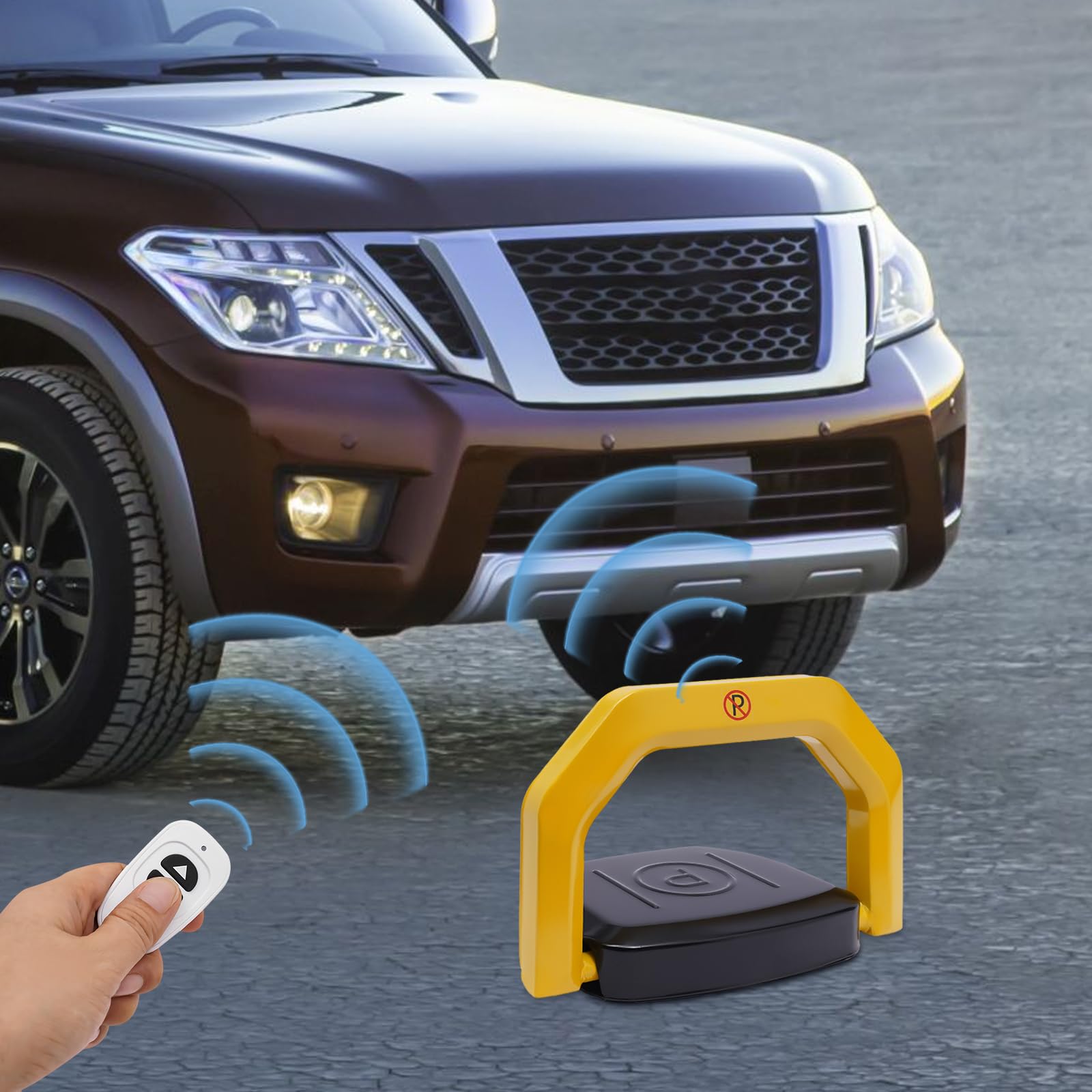 Zdalnie sterowany słupek parkingowy, elektroniczna blokada parkowania z pilotem zdalnego sterowania, blokada parkingu, składany słupek, blokada parkowania, zdalnie sterowany