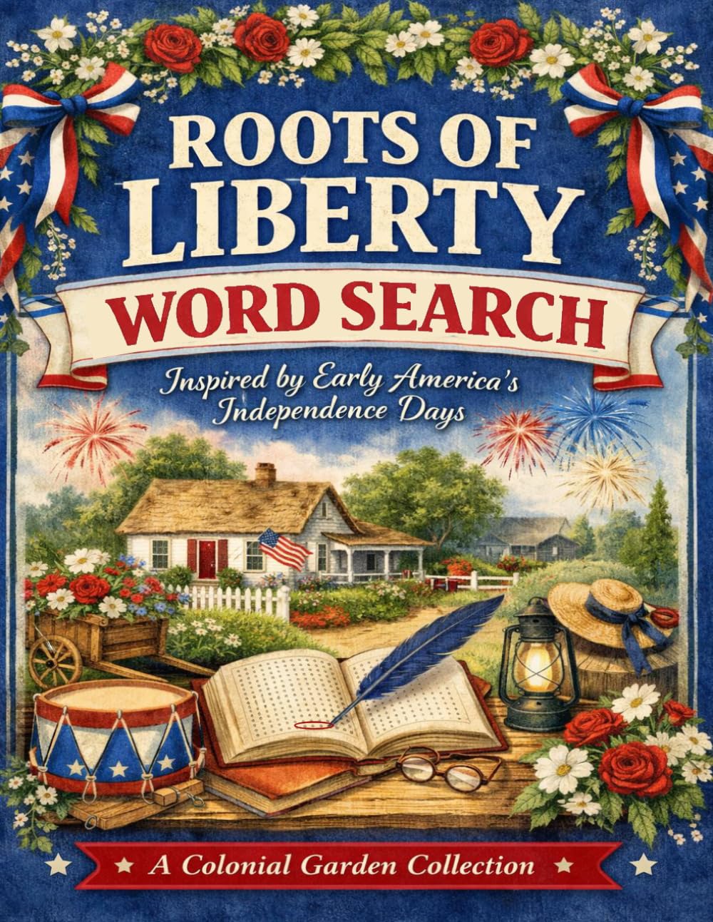 Roots of Liberty: A Colonial Garden Word Search Puzzle Book Celebrating Herbs, Homesteads, Orchards, and the Natural Life of Early America (A Colonial Garden Collection)
