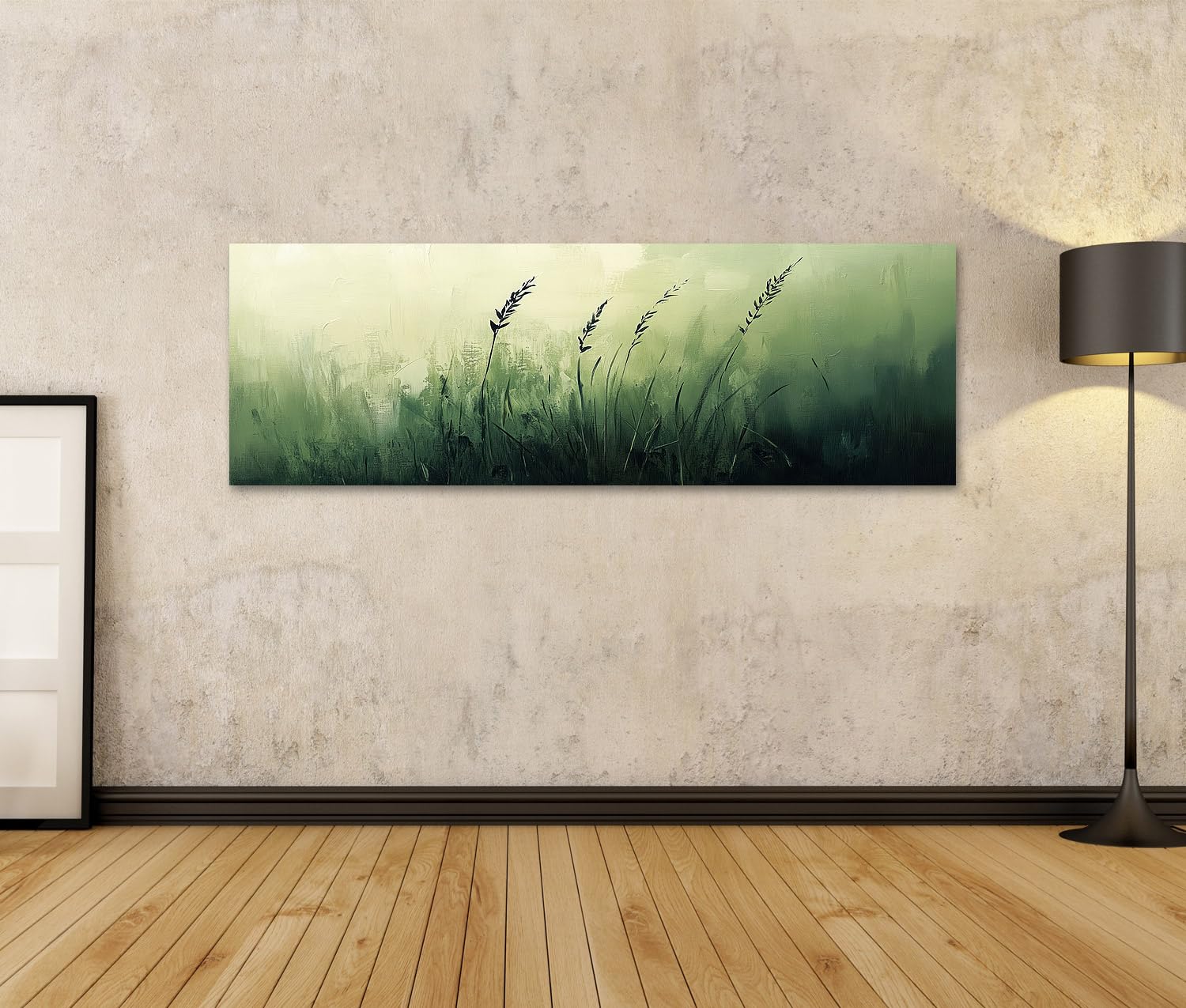 islandburner Cuadro sobre lienzo briznas de hierba verde sobre fondo abstracto para sala de estar amantes de la naturaleza masaje imágenes murales póster