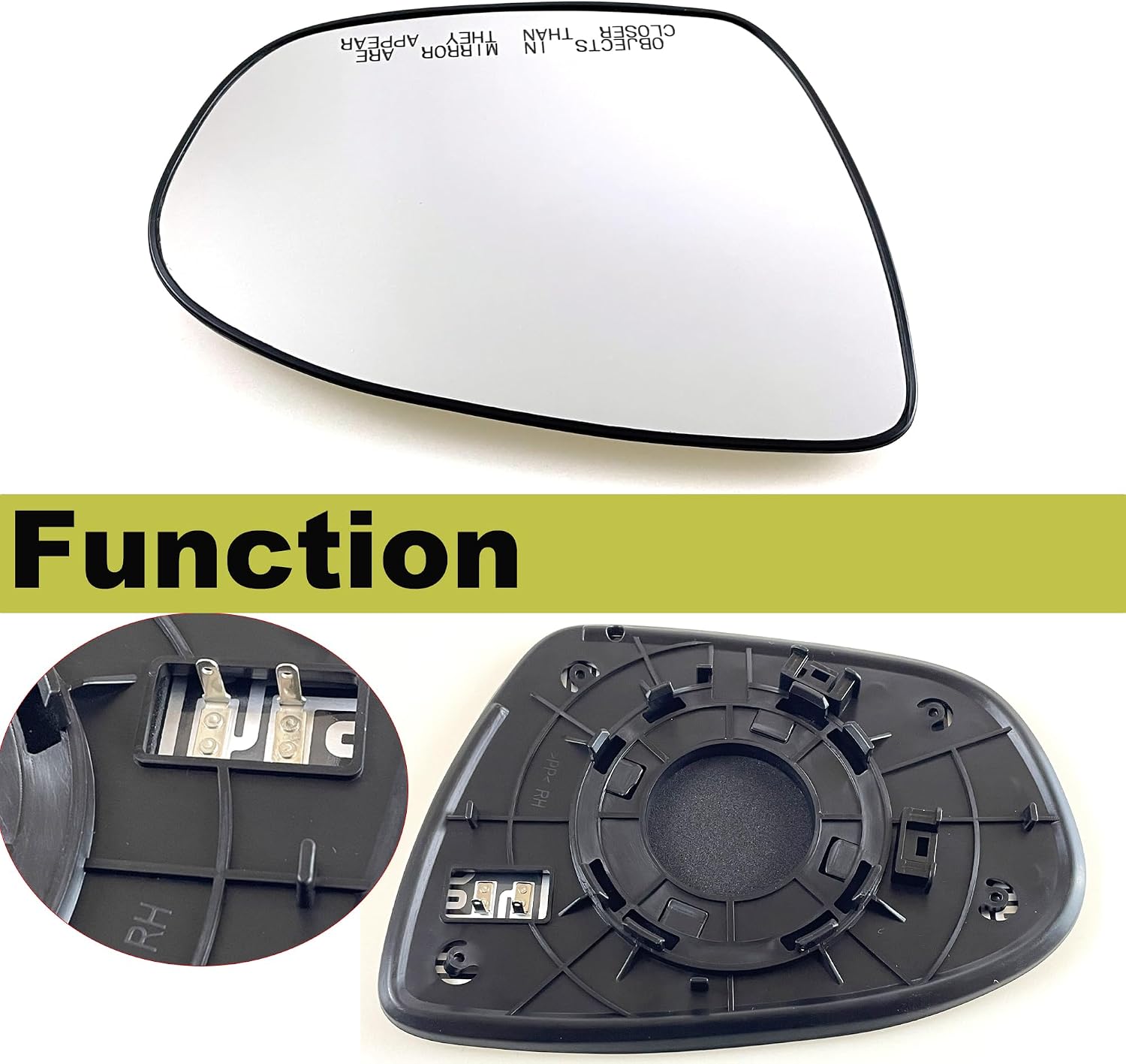 Passenger Side Heated Mirror Compatible with Kia Optima 2011 2012 2013 2014 2015 - Right Side Mirror Glass, Rear View Mirrors Glass with Power Heated,OE:876212T110,kia optima side mirror