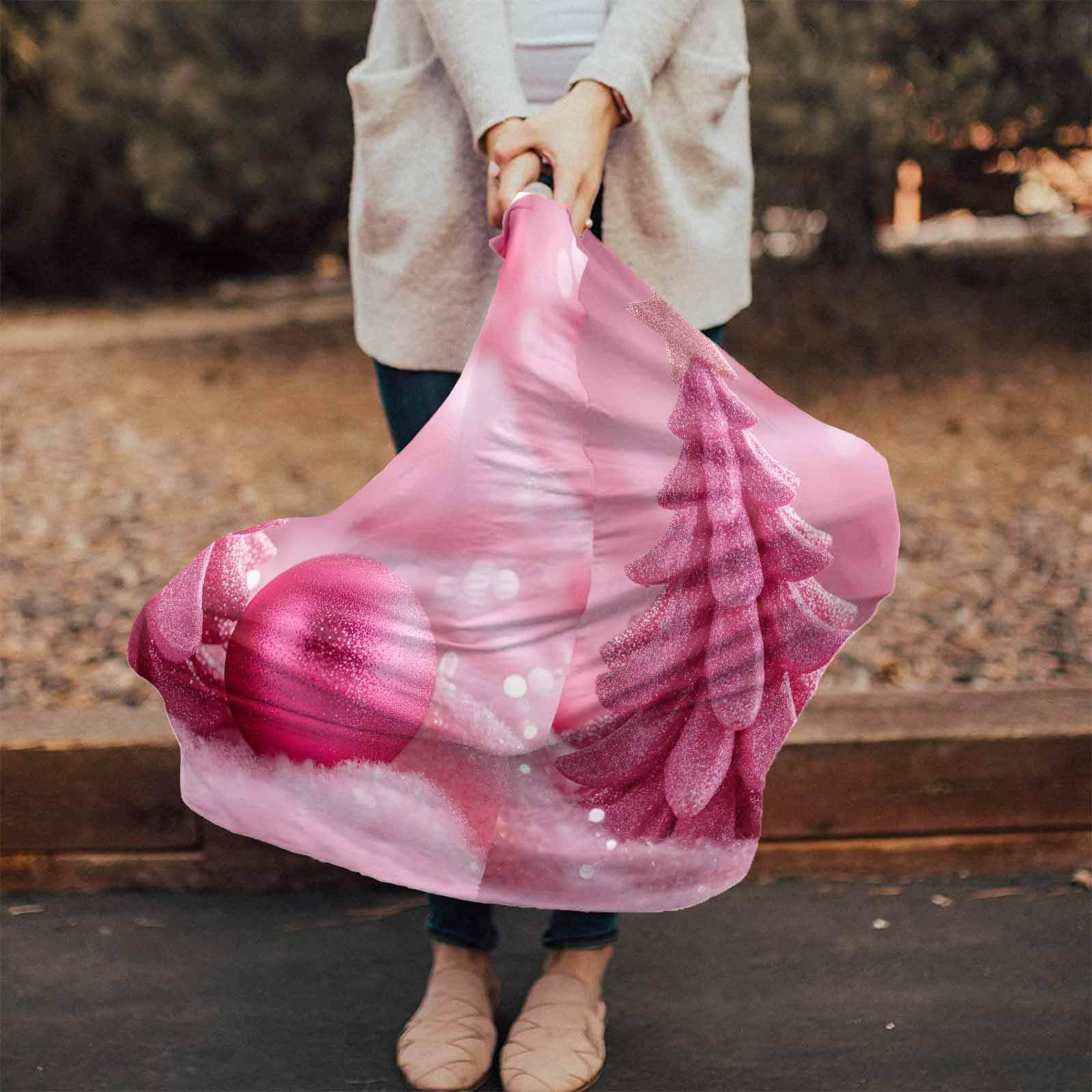 Nursing Cover for Breastfeeding Scarf, Hot Pink Christmas Tree Ornaments Baby Car Covers Super Soft Multi Use for Canopy Shopping Cart Cover Blanket Stroller Cover